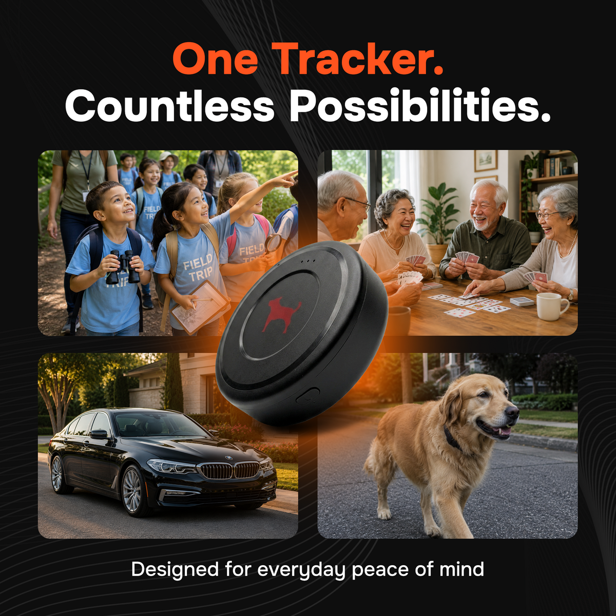1-Month Battery Magnetic GPS Tracker for Vehicles – No Monthly Fees, 4G LTE | Moto Watchdog MW-1700