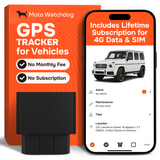 GPS Tracker for Vehicles - No Subscription, OBD Plug-In, 4G LTE | Moto Watchdog