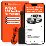 Hardwired GPS Tracker for Vehicles - No Subscription, Hidden Install, 4G LTE | Moto Watchdog HW-200