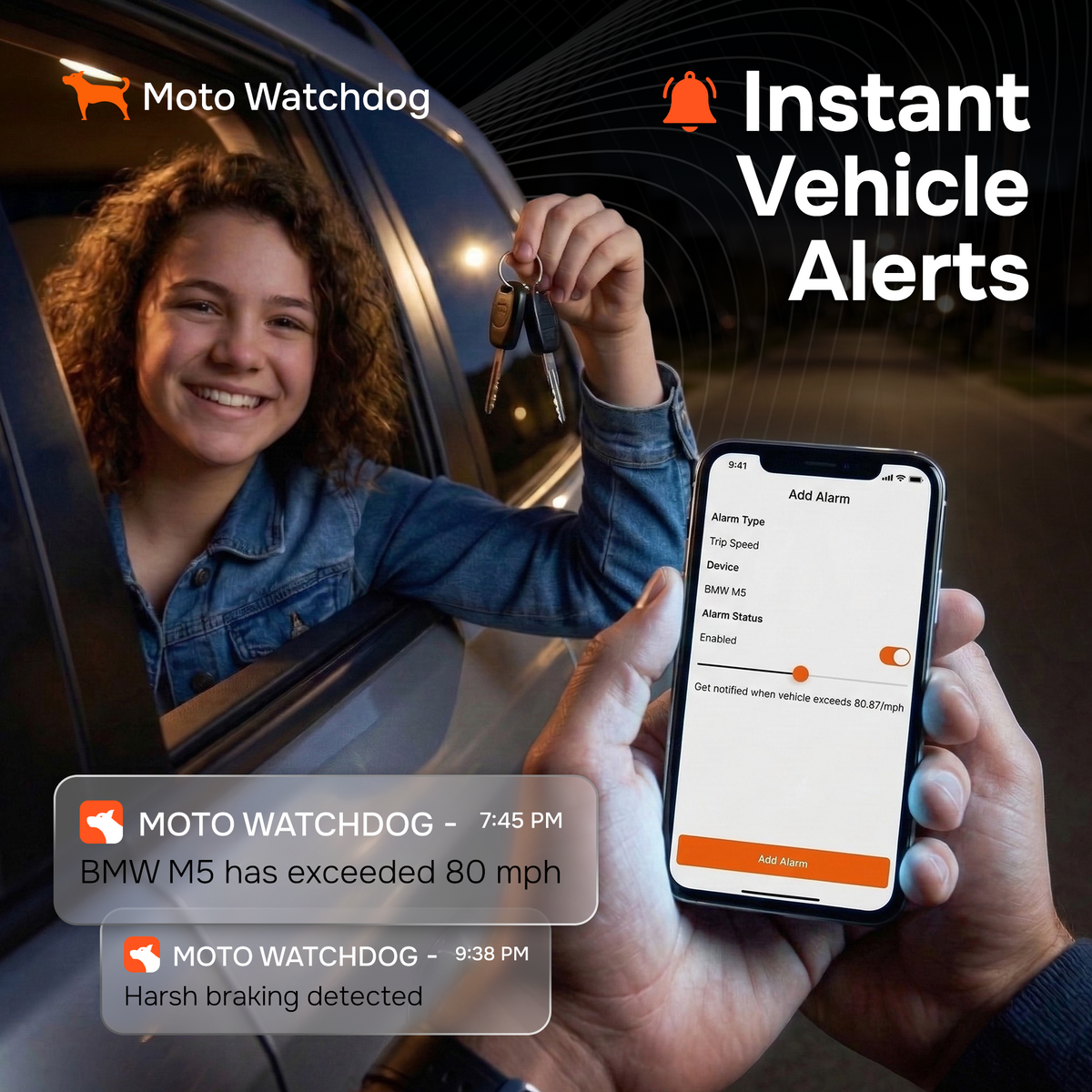 GPS Tracker for Vehicles - No Subscription, OBD Plug-In, 4G LTE | Moto Watchdog